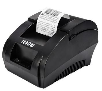 small black reciept printer that says terow on the front
