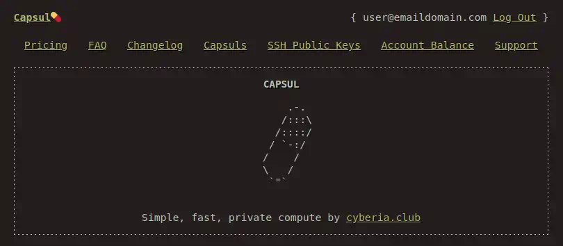 screenshot of capsul.org home page