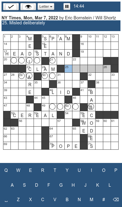 crossword mobile preview